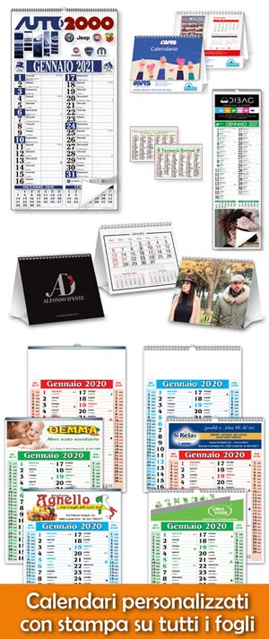Calendari personalizzati per aziende