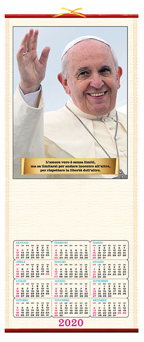 calendario cinese papa francesco