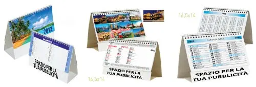 Esempi di calendari da tavolo personalizzati da Studio 87