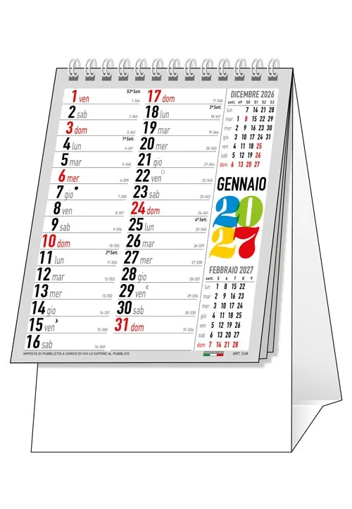 Calendario da Tavolo 2027 C6851 Modern