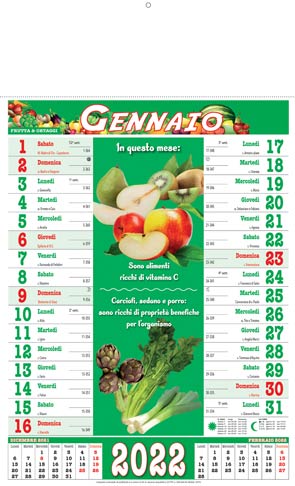 Calendario frutta e verdura