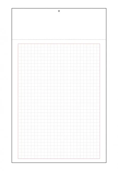Calendario Olandese 2027 da muro modello C1290A Retro con griglia stampata per appunti
