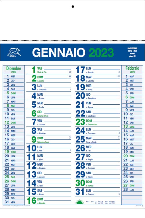 Calendario per farmacia