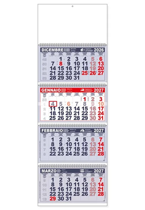 Calendario Quadrittico 2027 C3671A