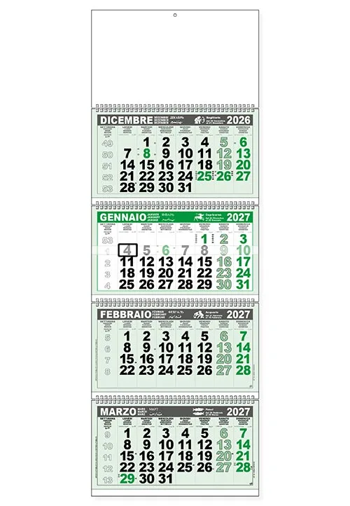 Calendario Quadrittico 2027 C3671C