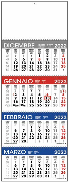 calendario quadrittico