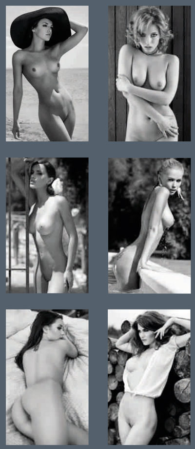 calendario illustrato donne sexy bianco e nero
