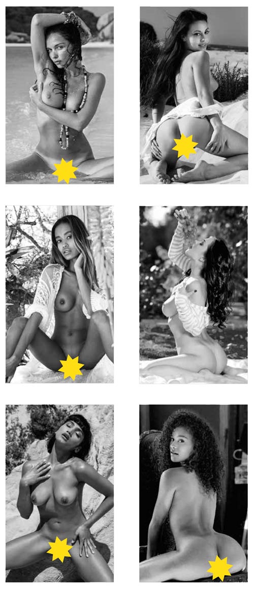 calendario illustrato donne sexy bianco e nero