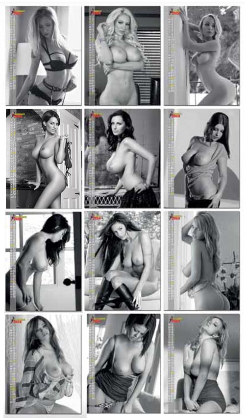 calendario nudo noir 2024