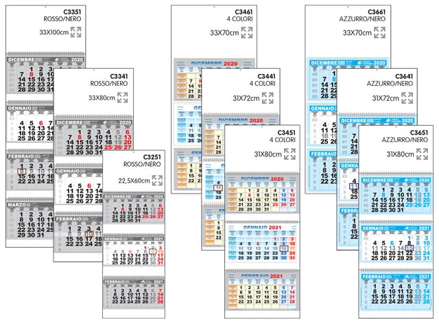 calendari trittici