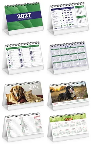Calendari da tavolo 2027 personalizzati e neutri