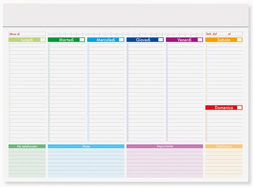 Planning Da Tavolo Settimanale 21 Personalizzati E Neutri Planner Da Scrivania Settimanali Con Calendario