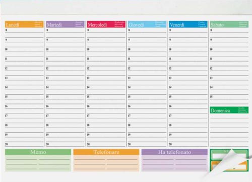Planner Settimanale Scrivania - Planning Settimanale Da Tavolo A4 - Agenda  Setti 313033845822 