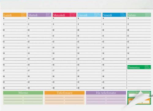 Planning settimanale da tavolo  Planner, Planner settimanale, Agenda  settimanale stampabile